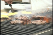 Hot dogs, bergers and ribs from Rum Bay Restaurant were the hit of the day.