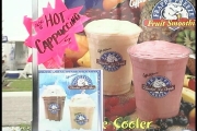 Hot and cold cappaccino were available all day